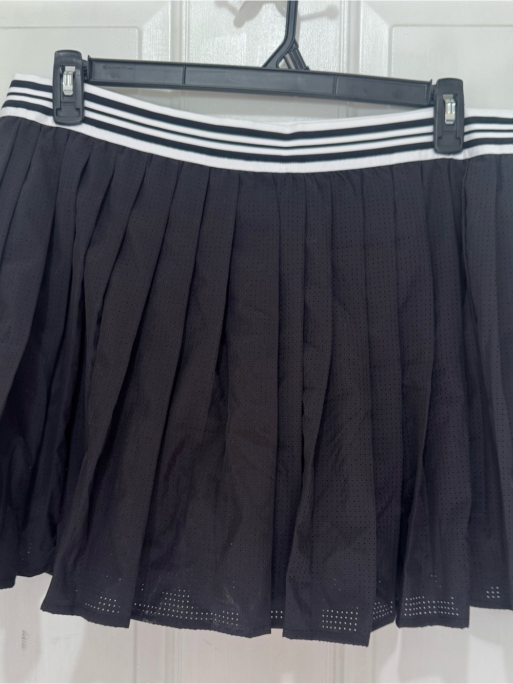 NWT Avia Black Soot Pleated Tennis Skort with Striped Waistband - XXL (20)